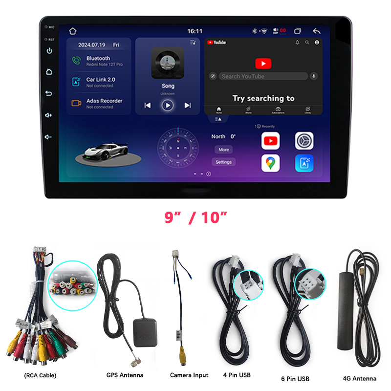p3 Car Stereo Front View